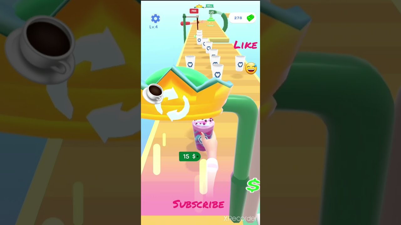 🤢👽COFFEE STUCK 3D! 🤑😘😅 best noob funny Gameplay (Ios & Android) 