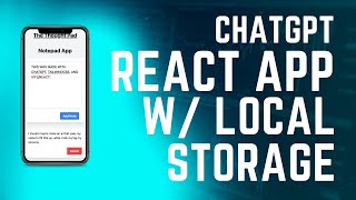 ChatGPT created React App, using Local Storage
