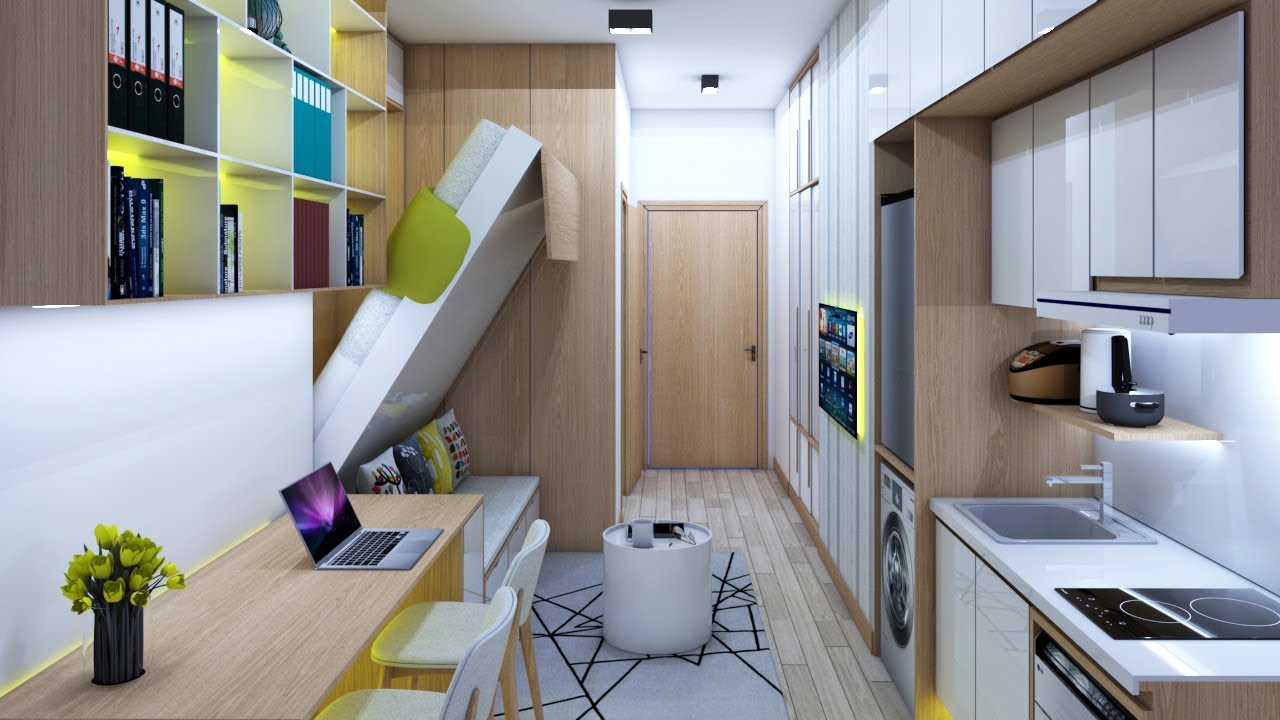 TINY APARTMENT 17.5sqm ( MICRO APARTMENT 188sqft ) | Space Saving Ideas | NEVER TOO SMALL