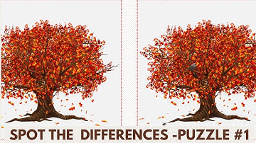 Find the Difference #39 Spot the Differences | Picture Puzzle Game#1 Trees and Flowers