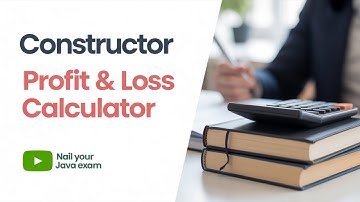 ICSE - Grade 10 - Computer Applications(JAVA) - Constructor - Profit and Loss Calculator