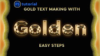 Gold Text Effect Photoshop Tutorial 01 | Easy &amp; Stylish design #photoshop #tutorial #goldtexteffect