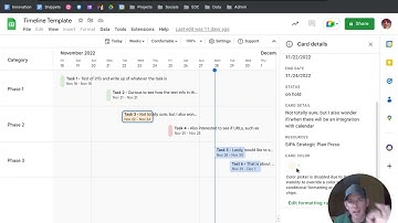 My Lazy Spot - Google Sheets - NEW Timeline View in Google Sheets!