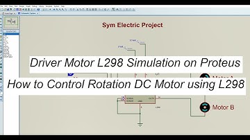 How to Control Rotation of DC Motor using  L298 Driver Motor Simulation on Proteus