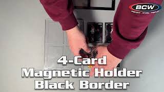 Magnetic 4-Card Holder - 35 PT. Black Border