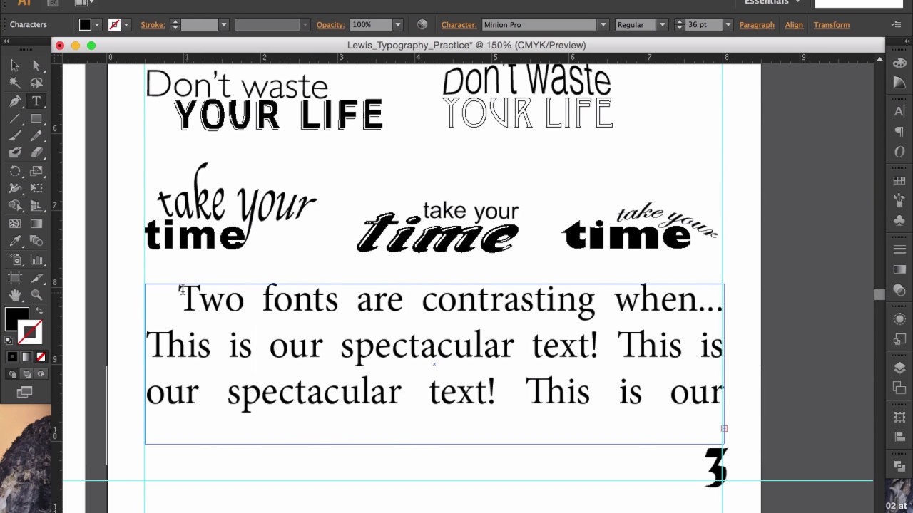 Typography - Part 5: contrasting fonts - YouTube
