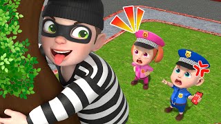 police chase thief police song kids safety nursery rhymes