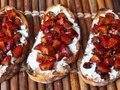 Strawberry Goat Cheese Bruschetta - Grilled Bruschetta with Balsamic Strawberries & Goat Cheese