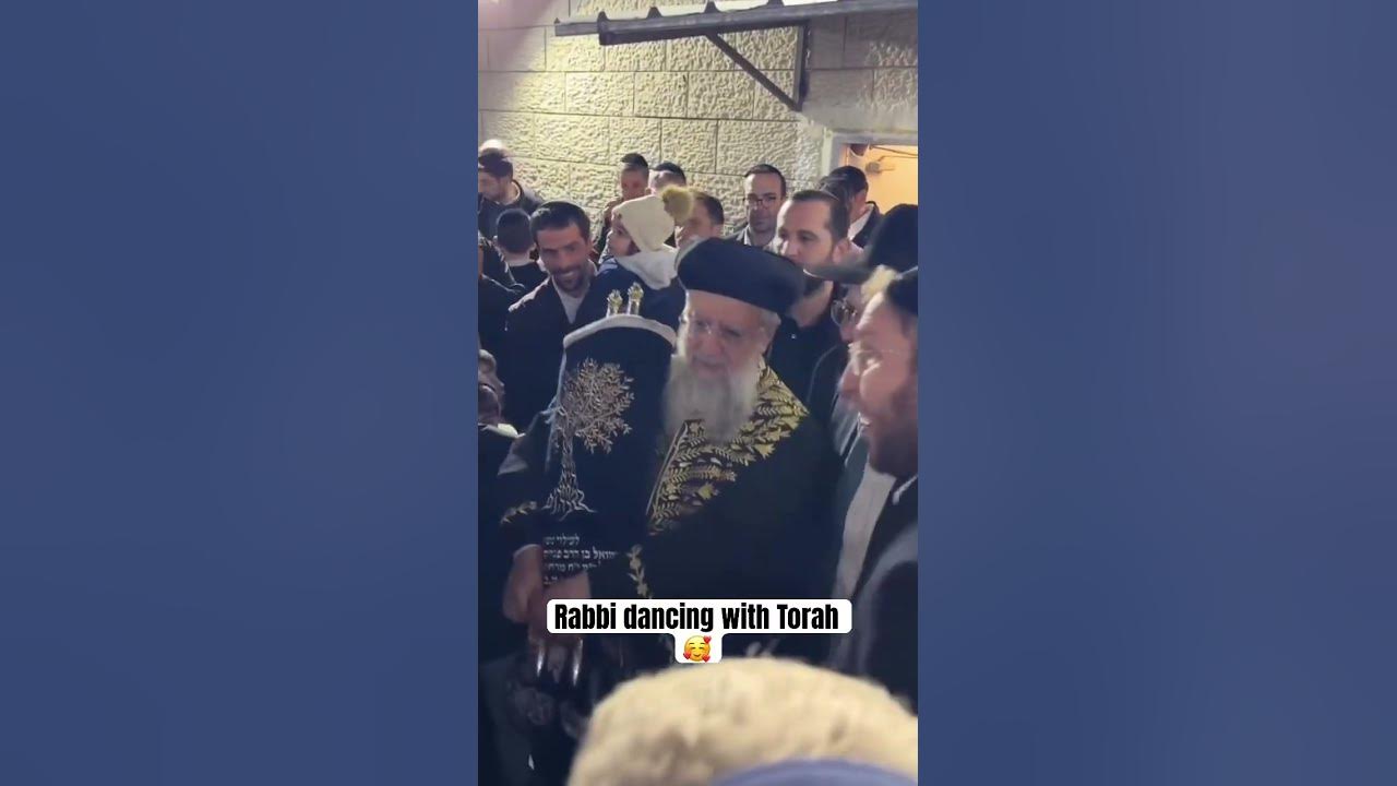 Rabbi dancing with Torah 🥰#shabbat #shalom #rabbi