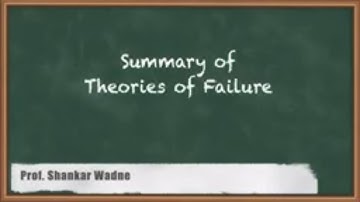 Summary of theories of failure | Theories of Failure | GATE Machine Design