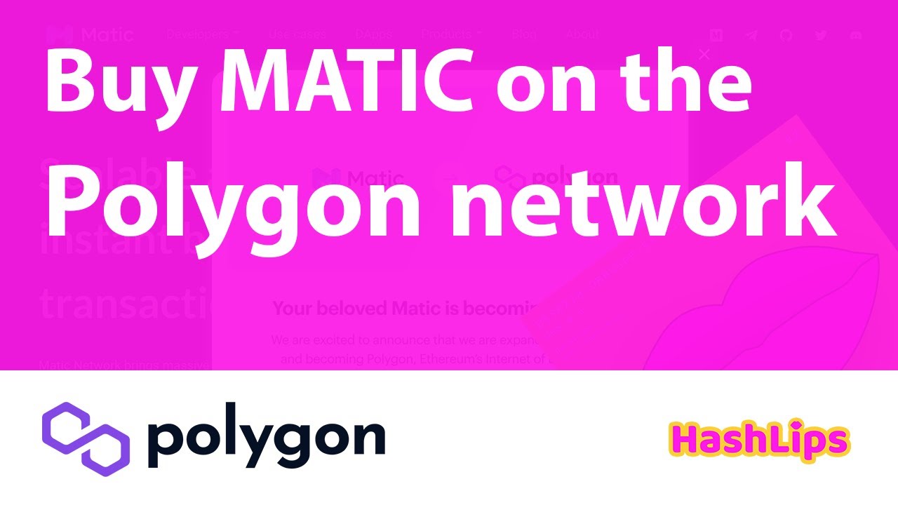 How to buy MATIC tokens on the Polygon network