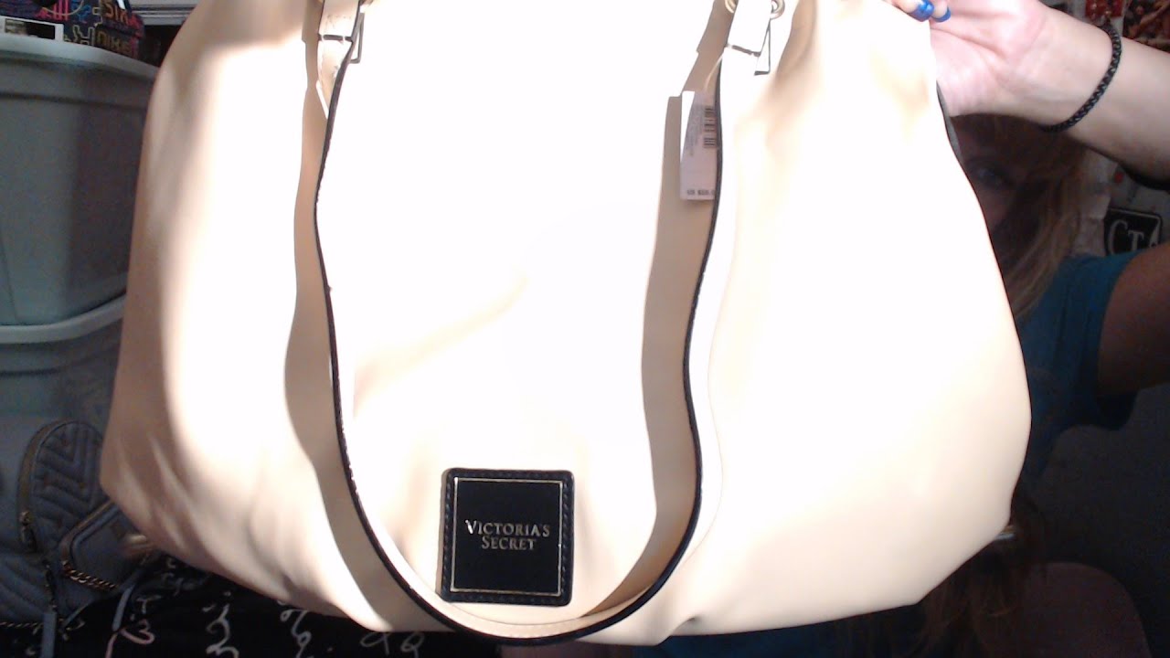 Victoria'S Secret Beauty Bare Cinched Top Bag In Beige