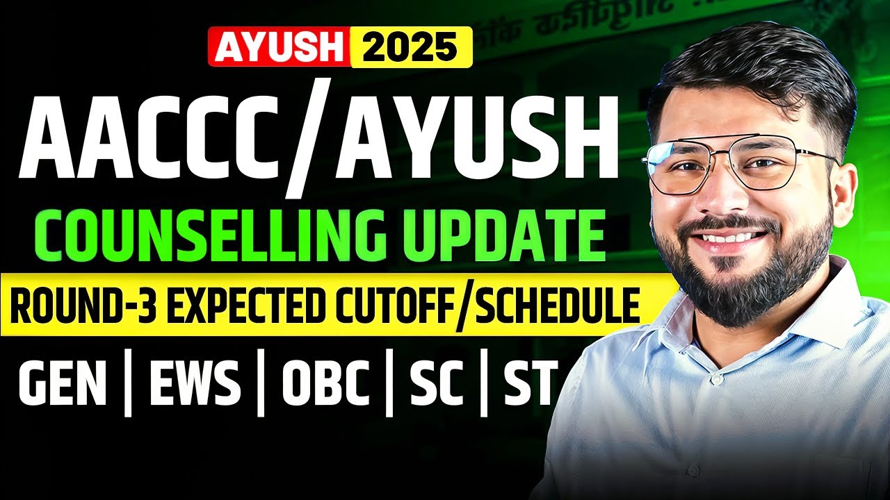 Ayush counselling update 2025 | Round 3 expected cutoff ! # ...