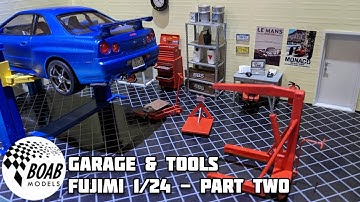Hoe je een 1/24 Garage en Gereedschapsdiorama bouwt - Deel 2 - Fujimi modelbouwset