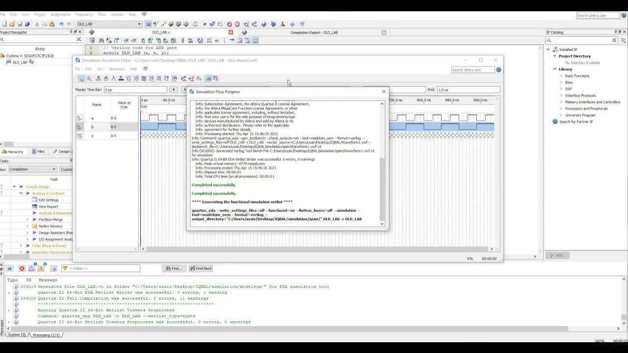 Implementations of logic gates on quartus... YouTube