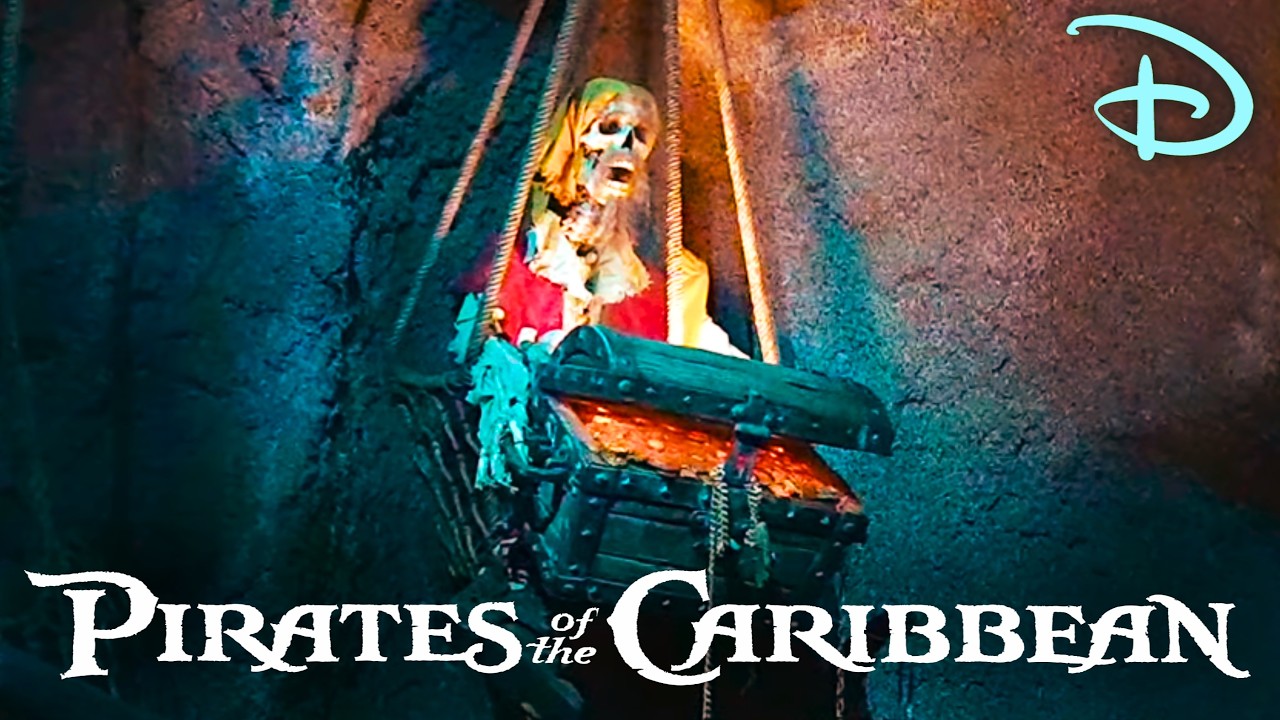 Полный прокат аттракциона «Пираты Карибского моря» в Диснейленде (4K)