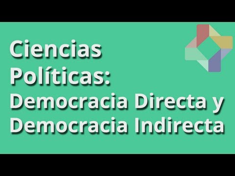 Democracia Directa y Democracia Indirecta - Ciencias Políticas - Educatina