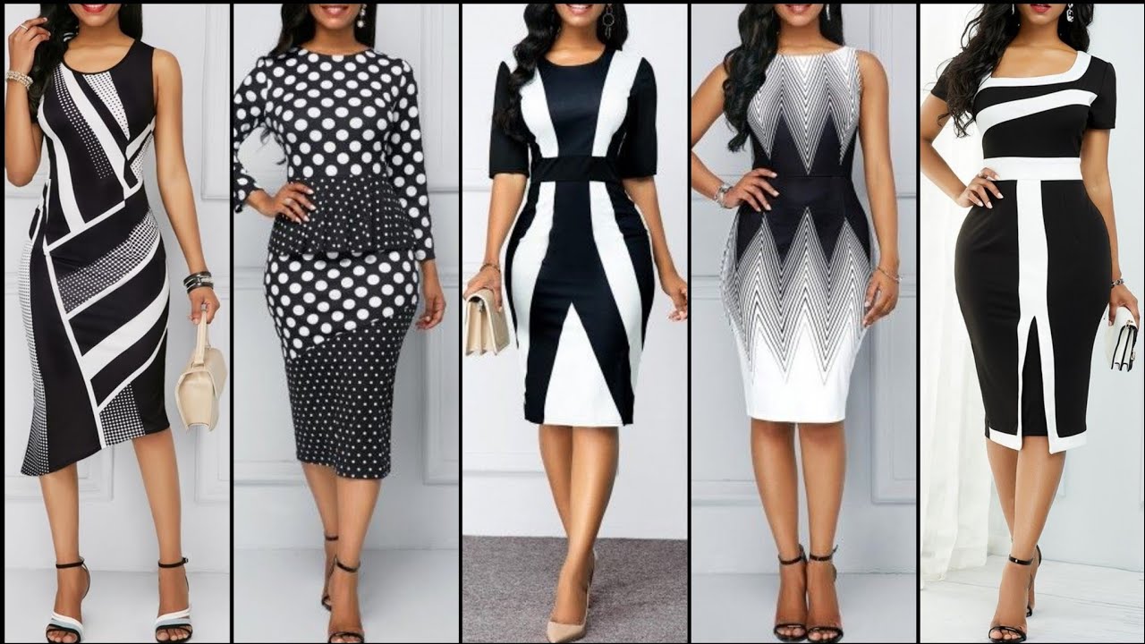 Hottest Black And White Designer Bodycon Dresses 2020 YouTube