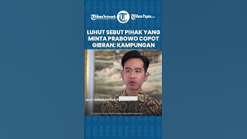 Desakan Gibran Dicopot oleh Purnawirawan TNI Mencuat, Luhut: Kampungan, Kita Harus Dukung Pemerintah