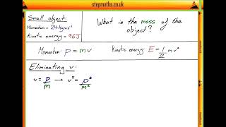 ENGAA 2018 Section 1 - Q12 (Phys) - Momentum & energy - Worked Solution