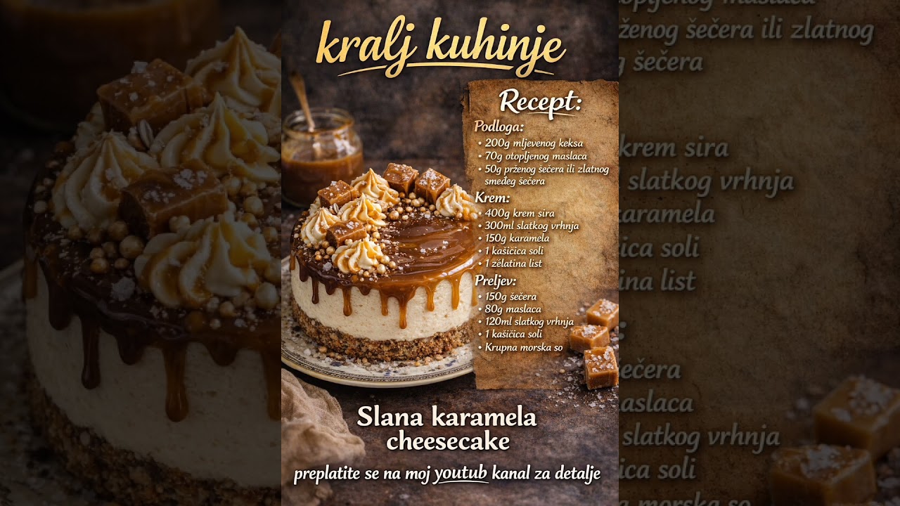 Slana karamela cheesecake (bez pečenja).