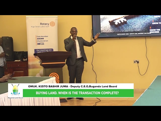 BUYING LAND. WHEN IS THE TRANSACTION COMPLETE