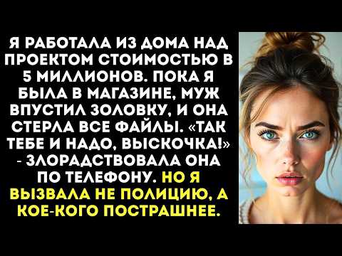 Золовка влезла в мой компьютер и удалила проект, над которым я работала год