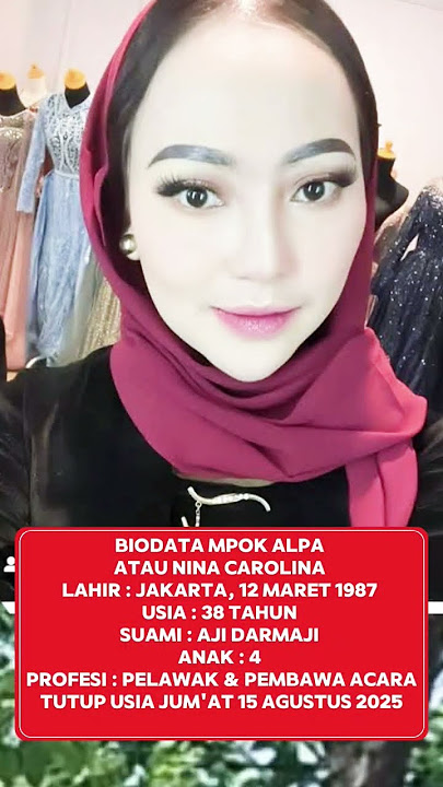 Biodata Nina Carolina atau Mpok Alpa❗#celebrity #entertainment #breakingnews #beritaterkini
