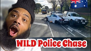 AMERICAN REACTS to WILD Police Chase in Australia (Criminal Dash Cam)