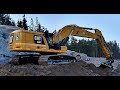 Cat 330 next generation doing drainage ditch & refill