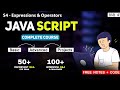 Expressions and Operators in JavaScript | JavaScript Tutorials for Beginners in Hindi | CSS #4