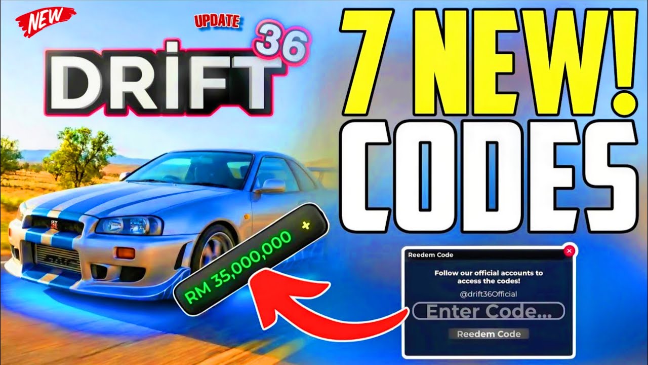 🎄РОЖДЕСТВЕНСКОЕ✨ОБНОВЛЕНИЕ! КОДЫ🎄DRIFT 36 ROBLOX КОДЫ 2025 - DRIFT 36 КОДЫ 2025