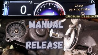 Renault Scenic 3  Seized Electronic Parking Brake Fault  How to Manually Release And Repair