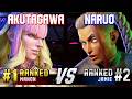 SF6 ▰ AKUTAGAWA (#1 Ranked Manon) vs NARUO (#2 Ranked Jamie) ▰ High Level Gameplay