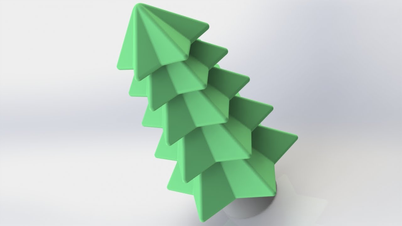 Solidworks: pine tree (1) - YouTube