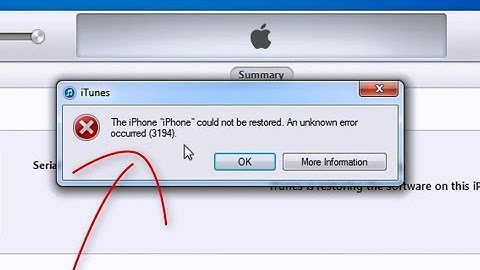 fix iTunes error 3194