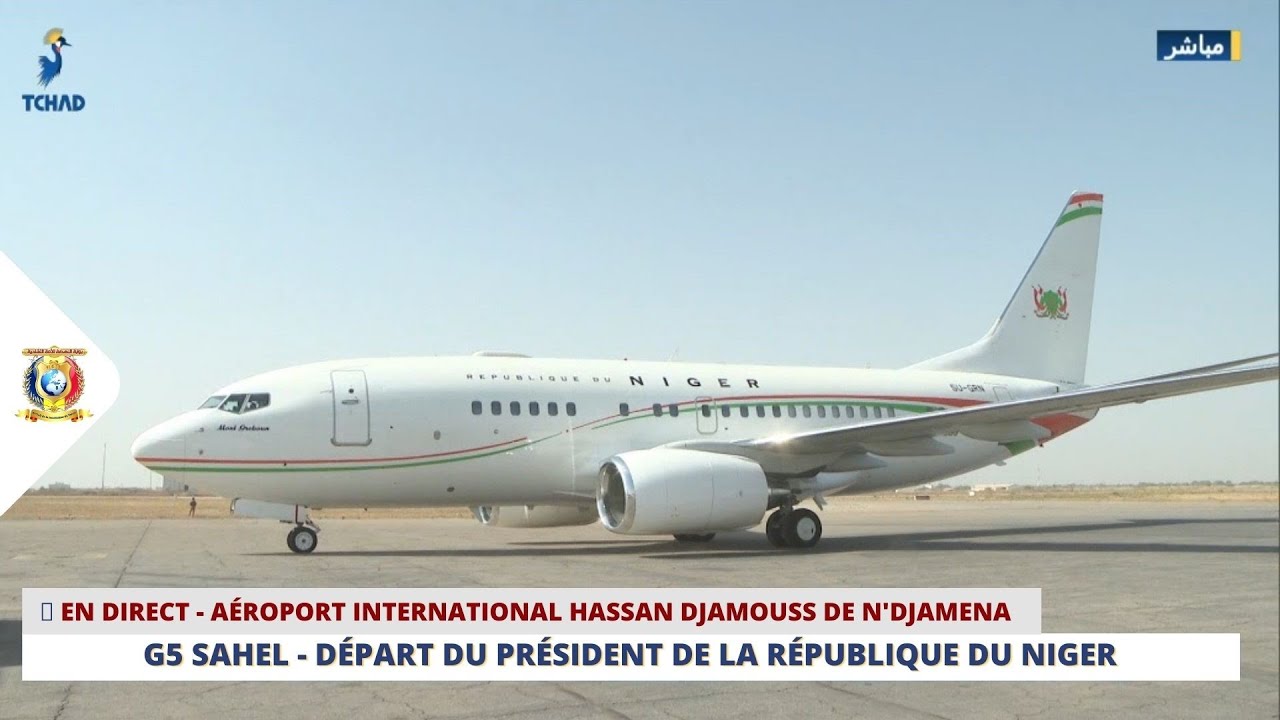 🔴 DIRECT - AÉROPORT DE N'DJAMENA - 6ème SOMMET DU G5 SAHEL - DÉPART DU CHEF DE L'ÉTAT NIGERIEN