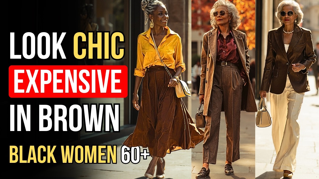 How to Style Brown to Look Chic & Expensive on Older Black Women | Women Over 60 Fashion