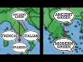 Why didnt greek spread  evolve