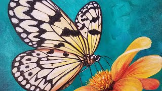 acrylic painting butterfly tutorial paintings tutorials livestream watercolor easy angela anderson drawing