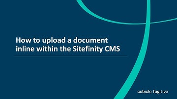 How upload an document inline within the Sitefinity CMS