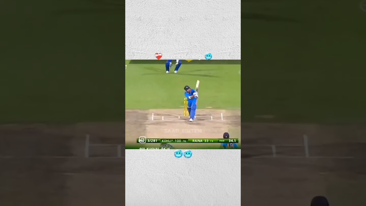 Old Virat vs Lashit malinga please like and subscribe