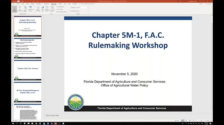 Rule Development Workshop for 5M 1 20201105