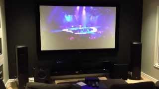 Første test av hjemmekino i nytt hus.