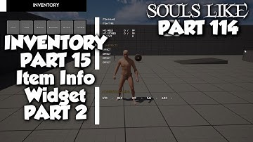Souls Like Tutorial Part 114 | Inventory Part 15 Item Info Widget Part 2 | Unreal Engine 5