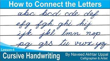 CURSIVE Handwriting  Lesson 4