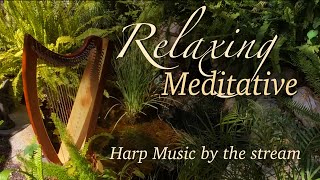 Music for relaxation and stress relief and sleep | 10 hours | harp music | water sounds