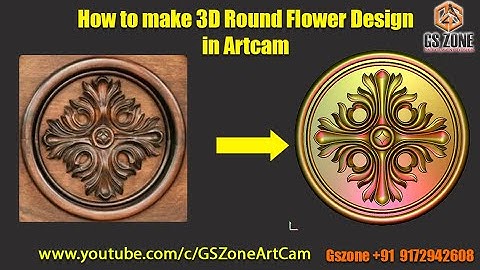 How to Make 3D Round Flower Design in Artcam @gszone_cnc_solution #aartcam #CNC #Router #Furniture