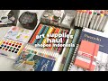 affordable art supplies haul 🎨✍🏻 - shopee Indonesia 🛒| asmr 🎧