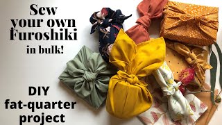 Quick and easy DIY Furoshiki making with fat-quarters for the 2022 gift season!
